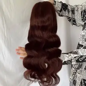 Perruque Lace Front Wig brésilienne Remy, cheveux humains brésiliens humains lisses et lisses, perruques de cheveux humains, vente en gros