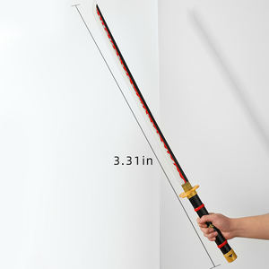 Pedang <span class=keywords><strong>Cosplay</strong></span> Roronoa <span class=keywords><strong>Zoro</strong></span> Real Anime Jepang 100 CM Katana pedang mainan untuk anak-anak - Product Image 2