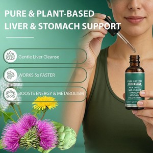 OEM ODM 30ml Gouttes pour la Santé Hépatique Adulte, Huile de Chardon-Marie Vitaminée, Liquide Oral avec Compte-gouttes, Améliore la Densité Osseuse et la Santé du Foie - Product Image 3
