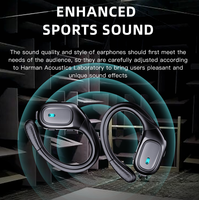 Écouteurs sans fil BT5.3 TWS, écouteurs sportifs à crochet d'oreille, casque de jeu, suppression du bruit, étanche, audio basses profondes