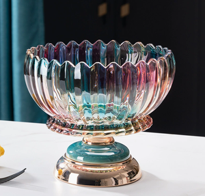 Vassoio per Frutta Europeo di Lusso, Piatto per Dessert e Snack di Alta Gamma con Coperchio, Vassoio Rotondo in Vetro per Caramelle - Product Image 4