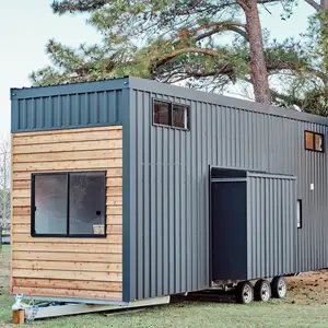 High Quality portable container house flat camping trailers campier travel trailers on wheels