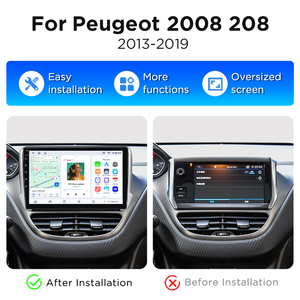 วิทยุติดรถยนต์ Junsun ระบบไร้สาย Carplay Android Auto สำหรับ Peugeot 208 2008 ปี 2013-2019 เครื่องเล่น DVD ในรถยนต์ วิทยุอัตโนมัติ ระบบมัลติมีเดีย GPS นำทาง - Product Image 2