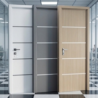 Porte en bois ignifugée longue durée, vente en gros d'usine. Excellent pour les projets hôteliers et les chantiers de construction résidentielle.