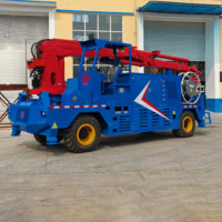 Chariot à béton projeté humide QLS35B avec flèche articulée, châssis soudé robuste et espace de maintenance 30 % plus spacieux