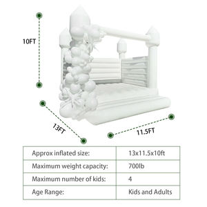 Castillo Hinchable Blanco Brincolín Inflable de 13 x 11.5 pies Casa Burbuja de 10 pies Carpa Domo <span class=keywords><strong>para</strong></span> Fiestas de Boda - Product Image 6