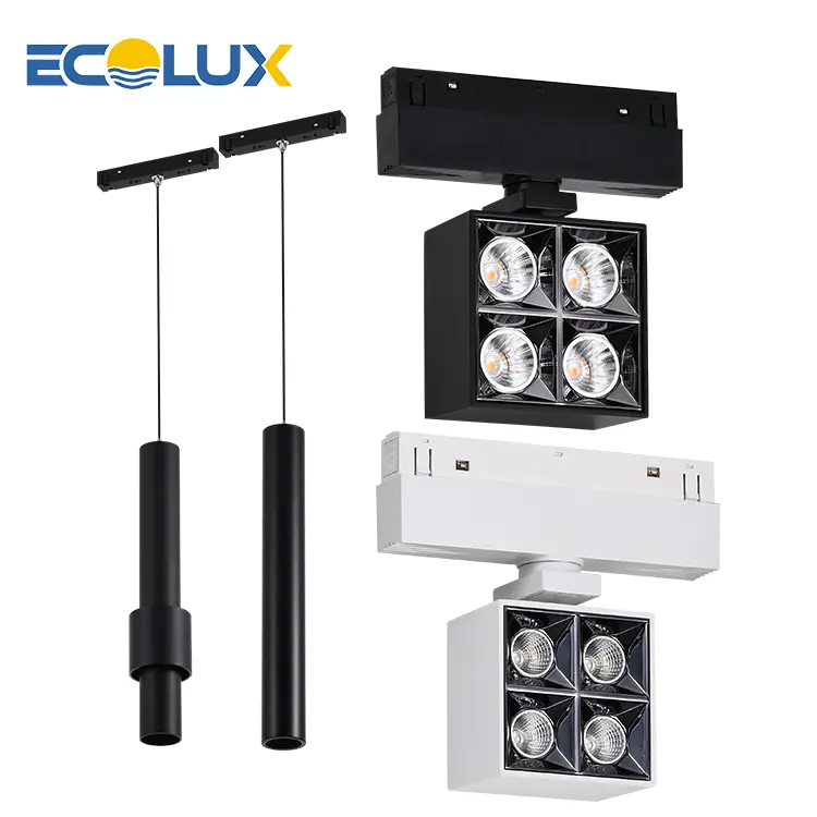 Светодиодный Трековый светильник ECOLUX, для дома, спальни, 10 Вт, 20 Вт, 30 Вт