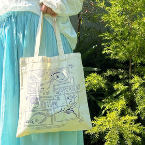 Sacs à bandoulière en toile recyclée personnalisés, sac fourre-tout en coton noir et couleur naturelle, sac de shopping écologique - Product Image 1