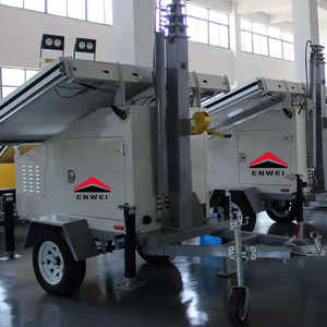 Tour d'éclairage <span class=keywords><strong>solaire</strong></span> mobile à large couverture, remorques lumineuses solaires à LED pour l'éclairage des parkings - Product Image 2