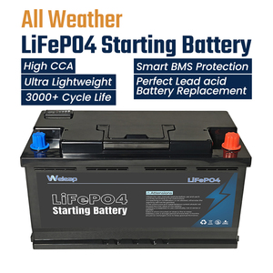 Bateria Inteligente LFP 12V para Carro com Partida e Parada Automáticas, Bluetooth e APP, Alta Capacidade com Partida de Emergência - Product Image 1