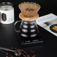 Balance à café numérique 3 kg, précision 0,1 g, minuteur, pour expresso, préparation pour infusion, matcha, cuisine, pesage alimentaire, commande tactile