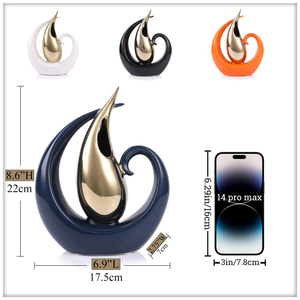 Adornos de mesa de renos modernos nórdicos creativos, regalo de cerámica, ciervos navideños minimalistas, productos de decoración del hogar - Product Image 5