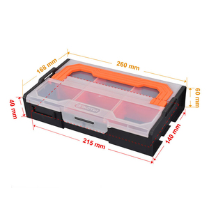 Boîte de rangement en plastique PP colorée, armoire en plastique avec séparateurs amovibles pour jouets, outils, petites pièces - Product Image 5