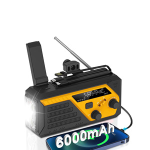 Fábrica al por mayor Banco de energía solar 6000Mah Radio de manivela de emergencia con linterna - Product Image 1