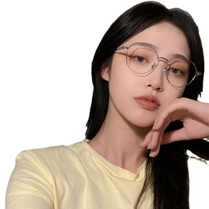 แว่นตากรอบกลมสไตล์เกาหลี Xsy รุ่น 8028 สำหรับผู้หญิง ป้องกันแสงสีฟ้า ไม่ใช่แว่นสายตา สำหรับใส่ทุกวัน - Product Image 2