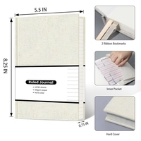Carnet à couverture rigide en papier d'art de lin, format personnalisé, avec logo sur mesure, pour recettes, journal intime pour filles, organisateur et agenda – Vente en gros