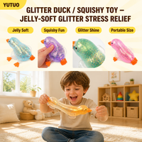 Nouvelle balle anti-stress en forme de canard en maltose sur le thème de l'aurore, super douce en TPE TPR, jouet à presser portable, marque YLX, pour enfants et adultes, créatif