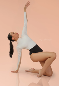 Usine scène Boutique frappant noir blanc nu tissus Invisible Zip <span class=keywords><strong>Jazz</strong></span> justaucorps vêtements de danse - Product Image 2