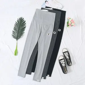 M-3XL Quần Legging Nữ Thắt Lưng Eo Cao Có Thể Điều Chỉnh Dáng Rộng Có Biển Hiệu Mèo Tùy Chỉnh Quần Thứ Chín Mang Thai #777