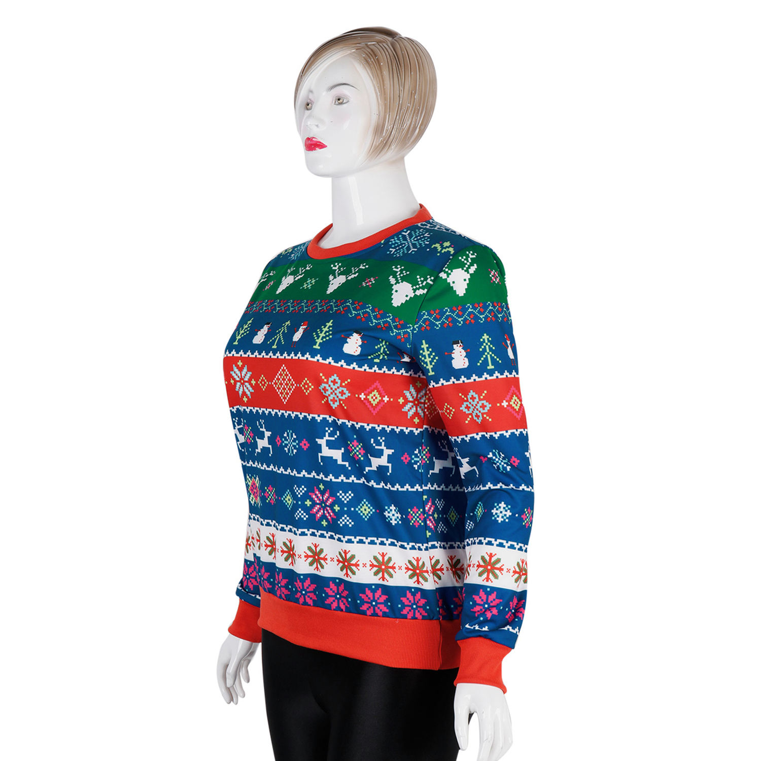 Christmas Element Pattern Sweater