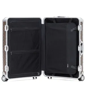 Bộ vali kéo bằng nhôm mới về, có khó<span class=keywords><strong>a</strong></span> số và tay kéo, thích hợp cho du lịch công tác, hành lý xách tay - Product Image 3