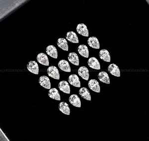 Anillo, Pendientes y Colgante de Diamante Cultivado en Laboratorio con Corte Pera de 6.0x4.0mm, Certificado IGI, Corte Único Antiguo - Product Image 1