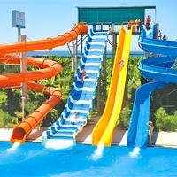 Toboggan aquatique en fibre de verre homologué CE EN1176, robuste, pour attraction aquatique en zone touristique