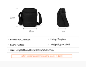 Bolsos Cruzados para <span class=keywords><strong>Hombre</strong></span>, Impermeables, <span class=keywords><strong>de</strong></span> <span class=keywords><strong>Tela</strong></span> Oxford, <span class=keywords><strong>Bolsa</strong></span> <span class=keywords><strong>de</strong></span> Hombro Ligera para Teléfono, para Senderismo y Escalada, 1713-12 - Product Image 3