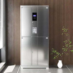 Casier intelligent en acier inoxydable à 4, 6, 8, 10, 12 portes avec serrure électronique à code pour le stockage intelligent des colis - Product Image 2