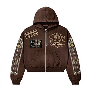 Sweat à capuche personnalisé pour homme, imprimé avec logo, en coton et polyester, coupe ample et carrée, épaules tombantes, option d'impression ou de broderie disponible - Product Image 1