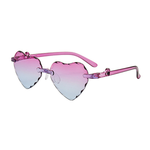 Enfants Lunettes De Soleil <span class=keywords><strong>En</strong></span> Forme De Coeur Filles Marque Designer Mode Sans Monture <span class=keywords><strong>AMOUR</strong></span> Clair Océan Lentilles Lunettes - Product Image 1
