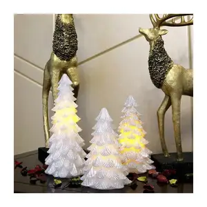 Wireless luz conduzida da árvore de natal da forma de cera sem chama festa de natal vela