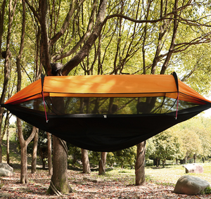 <span class=keywords><strong>Verde</strong></span> militar 270*140CM portátil ligero a prueba de sol columpio tienda colgante hamaca con mosquitera para senderismo al aire libre Camping - Product Image 3