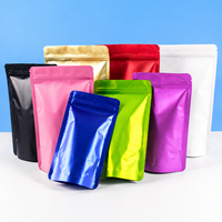 Bolsa de Embalaje de Papel de Aluminio Mate de Colores con Ventana, a Prueba de Olores, con Cierre Ziplock, para Alimentos de Mascotas, Golosinas para Perros y Gatos, Lista para Enviar