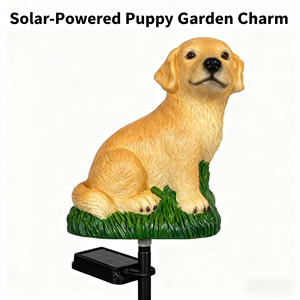 أضواء حديقة تعمل بالطاقة الشمسية على شكل كلب محاكي مع مستشعر صوت لتزيين الممرات والحدائق - Product Image 5