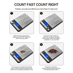 Báscula digital de cocina con plataforma de acero inoxidable y pantalla LCD para pesar alimentos. - Product Image 2