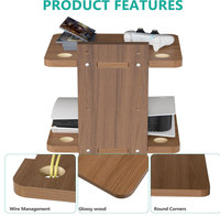 Étagère TV flottante à 2 niveaux en bois pour téléviseur, projecteur, lecteur DVD, routeurs, console de jeux, décodeurs - Rangement et organisation au design moderne