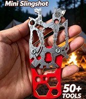 Couteau de survie multifonctionnel 50 en 1 pour l'extérieur avec mini lance-pierre