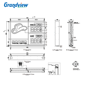 प्रकाशयुक्त पेट्रोल स्टेशन पेलॉन पर हस्ताक्षर बाहरी प्रकाश बॉक्स स्टील संरचना वाटरप्रूफ रूस्टप्रूफ का नेतृत्व 3-9 मीटर स्मारक साइन/पैलॉन - Product Image 6