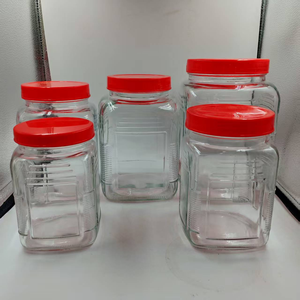 Lớn tầm cỡ thủy tinh kín <span class=keywords><strong>Jar</strong></span> dày cấp thực phẩm thủy tinh kẹo <span class=keywords><strong>Jar</strong></span> lưu trữ nhà bếp thực phẩm lưu trữ thủy tinh container - Product Image 1