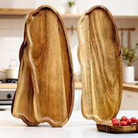Plateau de service en bois personnalisé pour fromage, assiettes, pain, fruits, apéritifs, rangement, plateau à couverts de luxe en bois