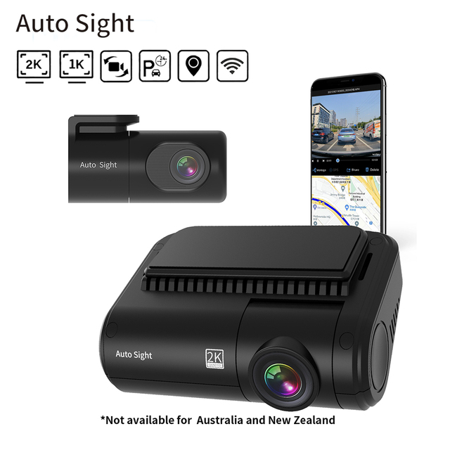 Two Channels Dash Cam  Front 2K Rear 1080P Parking Mode Loop Recording High Speed Wifi T2 Mini Car Ultra HD Car Camera