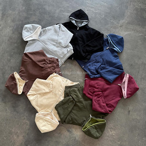 Commercio all'ingrosso doppio <span class=keywords><strong>cappuccio</strong></span> reversibile <span class=keywords><strong>con</strong></span> <span class=keywords><strong>cappuccio</strong></span> Hombre oversize francese Terry doppia <span class=keywords><strong>cerniera</strong></span> doppio strato felpe per gli uomini - Product Image 2