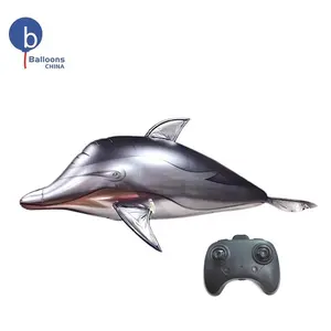 2,5 м животное Дельфин Украшение для вечеринки воздушный шар с дистанционным управлением надувная Летающая фольга алюминий оптовая продажа