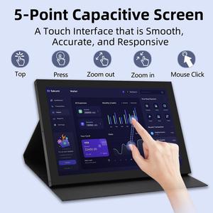 Pantalla Ras Pberry <span class=keywords><strong>PI</strong></span> HD/MI de 10,1 pulgadas, pantalla táctil capacitiva IPS de 1280*800, carcasa de hierro con altavoz - Product Image 2