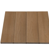 Planches de terrasse en composite WPC brossé co-extrudé 18 mm, double verrouillage, résistantes à l'humidité, grain de bois lisse, direct usine