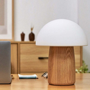 Nordic Mushroom <b>Table</b> Lamp E27 <b>LED</b> Desk Lamp For Bedroom <b>Bedside</b> Simple Design Modern Minimalist Style - Product Image 2