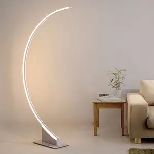 Home Decoration Bedroom Remote Control Dimmable Led Modern Corner Floor Lamps With Table Standing Light