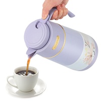 Termos kedap udara, 1,9l, kapasitas besar, desain cantik, Termos cetak besi, Pot kopi, termos panas, termos hangat