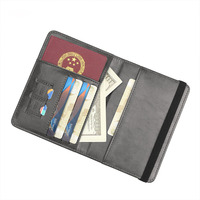 Portefeuille de voyage vintage en cuir PU, unisexe, avec grande capacité, blocage RFID, porte-cartes durable et portable